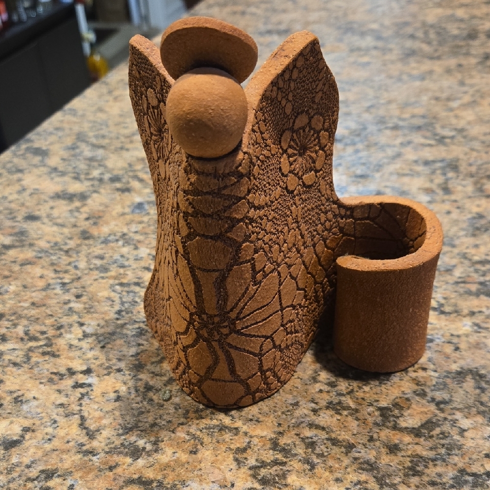 Rustic Brown Ceramic Holder